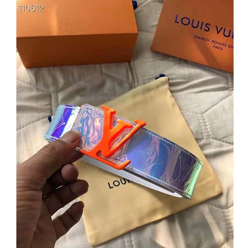 Louis Vuitton 2019 Monogram Iridescent LV Shape 40MM Reversible Belt -  Metallic Belts, Accessories - LOU306268