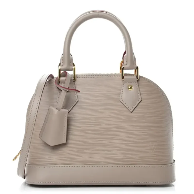 Louis Vuitton LV Women Alma BB Handbag Epi Grained Cowhide Leather-Gray