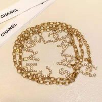 Chanel Women Paris Metal & Strass Gold & Crystal Belt