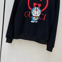 Gucci Men Doraemon x Gucci Cotton Sweatshirt Crewneck Oversized Fit-Black