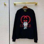 Gucci Women Doraemon x Gucci Cotton Sweatshirt Crewneck Oversized Fit-Black – Bild 2