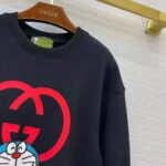 Gucci Women Doraemon x Gucci Cotton Sweatshirt Crewneck Oversized Fit-Black – Bild 8