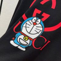 Gucci Men Doraemon x Gucci Cotton Sweatshirt Crewneck Oversized Fit-Black