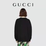 Gucci Women Doraemon x Gucci Cotton Sweatshirt Crewneck Oversized Fit-Black – Bild 14