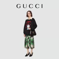 Gucci Men Doraemon x Gucci Cotton Sweatshirt Crewneck Oversized Fit-Black