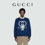 Gucci Men Doraemon x Gucci Cotton Sweatshirt Crewneck Oversized Fit-Navy – Bild 11