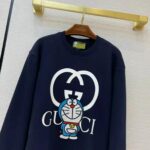 Gucci Men Doraemon x Gucci Cotton Sweatshirt Crewneck Oversized Fit-Navy – Bild 4