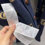 Gucci Men Double G Jacquard Wool Cardigan Front Pockets Blue and Beige - Image 10