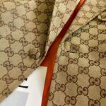 Gucci Men GG Canvas Jacket Camel/Ebony GG Cotton Canvas Full Canvas Construction - immagine 7