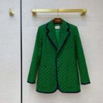 Gucci Men GG Canvas Jacket Green and Blue Organic GG Canvas Cotton - immagine 2