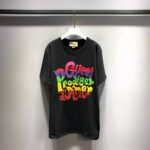 Gucci Men Gucci Prodige D'Amour Print T-Shirt Cotton Crewneck Oversize Fit-Black - Image 2