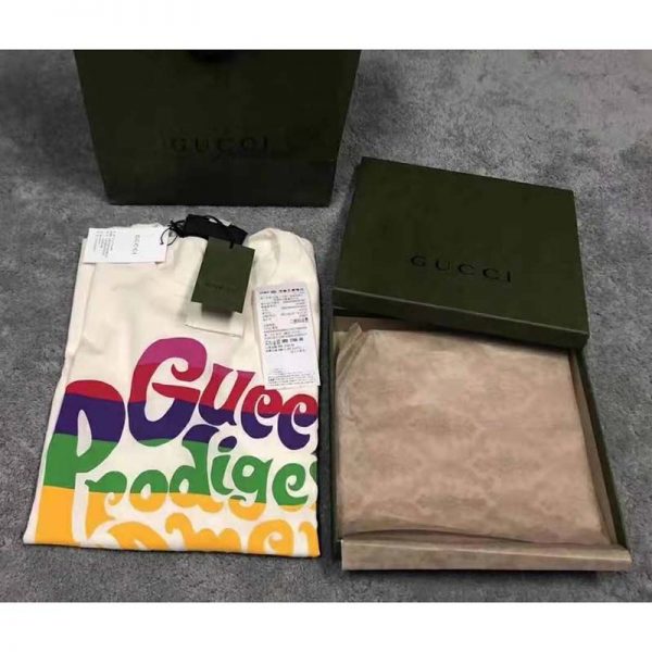 Gucci Men Gucci Prodige D’Amour Print T-shirt Cotton Crewneck Oversize Fit (12)