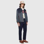 Gucci Men Interlocking G Stripe Print T-Shirt Cotton Jersey Crewneck Oversize Fit-White - immagine 12