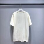 Gucci Men Interlocking G Stripe Print T-Shirt Cotton Jersey Crewneck Oversize Fit-White - immagine 3