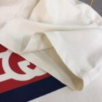 Gucci Men Interlocking G Stripe Print T-Shirt Cotton Jersey Crewneck Oversize Fit-White - immagine 8