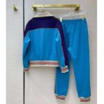 Gucci Men Technical Jersey Zip-Up Jacket with Web Interlocking G-Blue – Bild 4