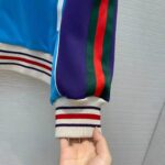 Gucci Men Technical Jersey Zip-Up Jacket with Web Interlocking G-Blue – Bild 9