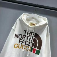 Gucci Men The North Face x Gucci Cotton Sweatshirt Crewneck Long Sleeves-White