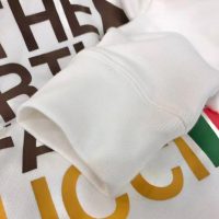 Gucci Men The North Face x Gucci Cotton Sweatshirt Crewneck Long Sleeves-White