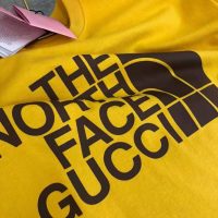 Gucci Men The North Face x Gucci Oversize T-Shirt Cotton Jersey Crewneck-Yellow