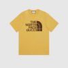 Gucci Men The North Face x Gucci Oversize T-Shirt Cotton Jersey Crewneck-Yellow