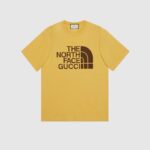 Gucci Herr The North Face x Gucci Oversize T-shirt Bomullsjersey Crewneck-Gul