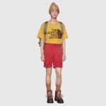 Gucci Men The North Face x Gucci Oversize T-Shirt Cotton Jersey Crewneck-Yellow - Image 11