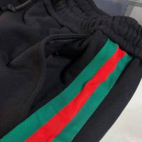 Gucci Men The North Face x Gucci Web Print Cotton Shorts Green Red Web-Black