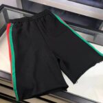 Gucci Men The North Face x Gucci Web Print Cotton Shorts Green Red Web-Black – Bild 3