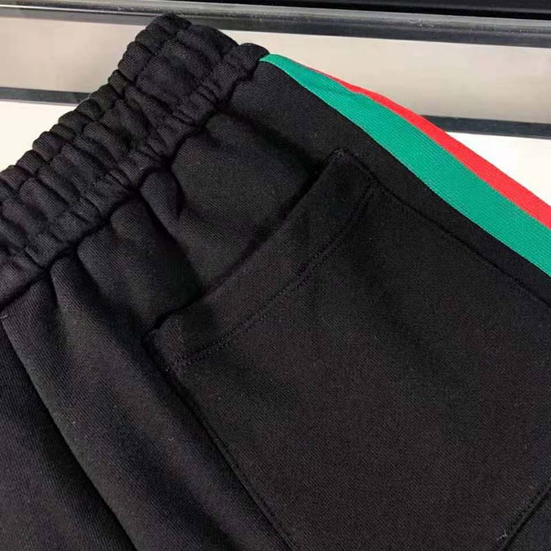 Men's GUCCI x THE NORTH FACE Crossover Webbing Printing Cotton Shorts Black 651727-XJDIP-1082 US L