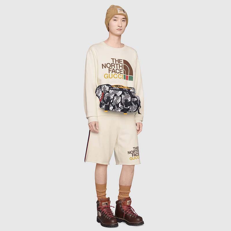 Gucci X The North Face Web Print Shorts Beige for Men