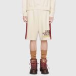 Gucci Men The North Face x Gucci Web Print Cotton Shorts Green Red Web-White - Bild 12