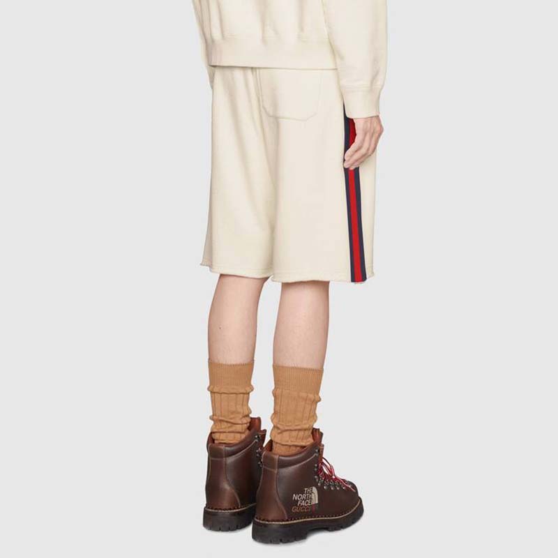 Gucci X The North Face Web Print Shorts Beige for Men