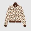 Gucci Men The North Face x Gucci Web Print Technical Jersey Jacket Polyester Cotton