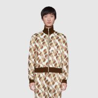 Gucci Men The North Face x Gucci Web Print Technical Jersey Jacket Polyester Cotton