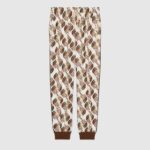 Pantaloni da jogging in jersey tecnico con stampa Web Gucci The North Face x Gucci da uomo, in poliestere e cotone