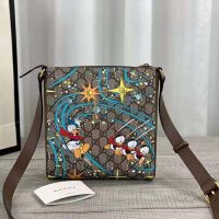 Gucci Unisex Disney x Gucci Donald Duck Messenger Bag Beige GG Supreme Canvas