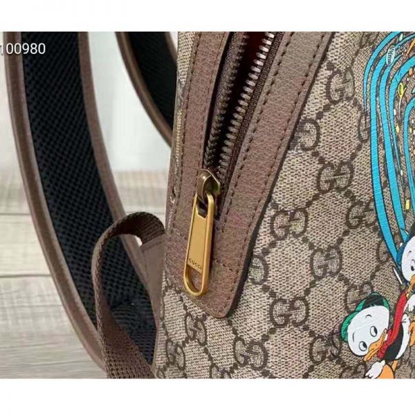 Gucci Unisex Disney x Gucci Donald Duck Small Backpack Leather Interlocking G (10)