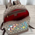 Gucci Unisex Disney x Gucci Donald Duck Small Backpack Leather Interlocking G – Image 6