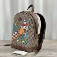 Gucci Unisex Disney x Gucci Donald Duck Small Backpack Leather Interlocking G