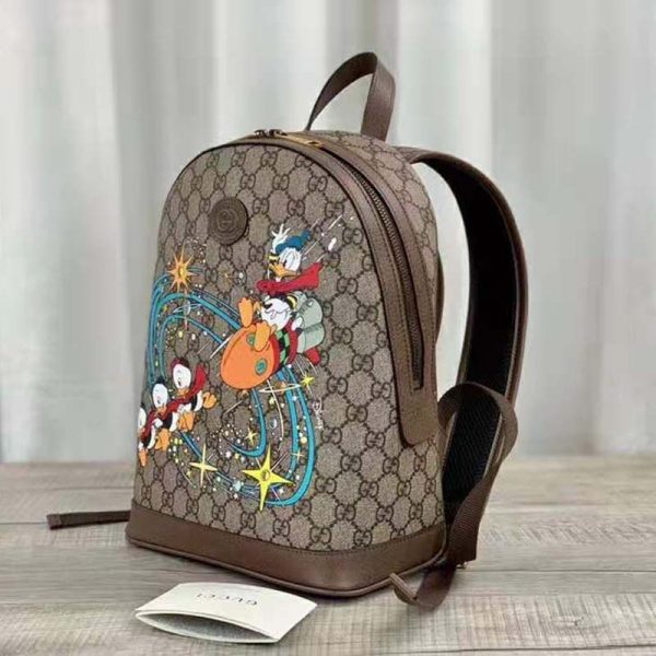 Gucci Unisex Disney x Gucci Donald Duck Small Backpack Leather Interlocking G (4)