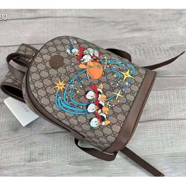 Gucci Unisex Disney x Gucci Donald Duck Small Backpack Leather Interlocking G (6)