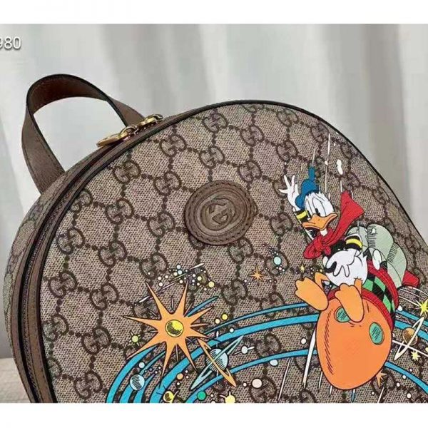 Gucci Unisex Disney x Gucci Donald Duck Small Backpack Leather Interlocking G (8)