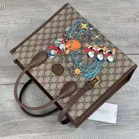 Gucci Unisex Disney x Gucci Donald Duck Tote Bag Beige GG Supreme Canvas