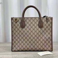 Gucci Unisex Disney x Gucci Donald Duck Tote Bag Beige GG Supreme Canvas