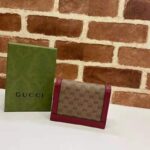Gucci Unisex Doraemon x Gucci Card Case Beige/Ebony Mini GG Supreme Canvas - Imagen 3