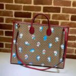 Gucci Unisex Doraemon x Gucci Large Tote Bag Beige/Ebony Mini GG Supreme Canvas - Image 3