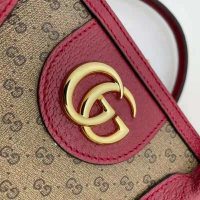 Gucci Unisex Doraemon x Gucci Large Tote Bag Beige/Ebony Mini GG Supreme Canvas