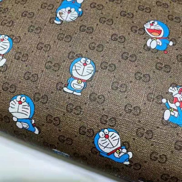 Gucci Unisex Doraemon x Gucci Mini Bag BeigeEbony Mini GG Supreme Canvas (3)