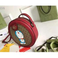 Gucci Unisex Doraemon x Gucci Shoulder Bag Beige/Ebony Mini GG Supreme Canvas